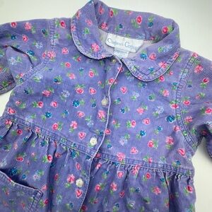 Chelsea’s corner Vintage Corduroy Jumpsuit Girls Size 2T Lavender Floral